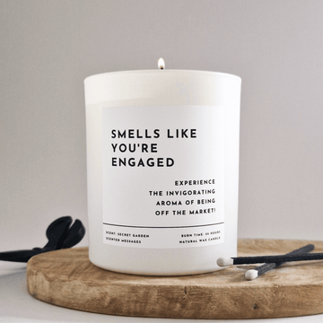 Personalised Engagement Candle. Celebrate the Start of Forever