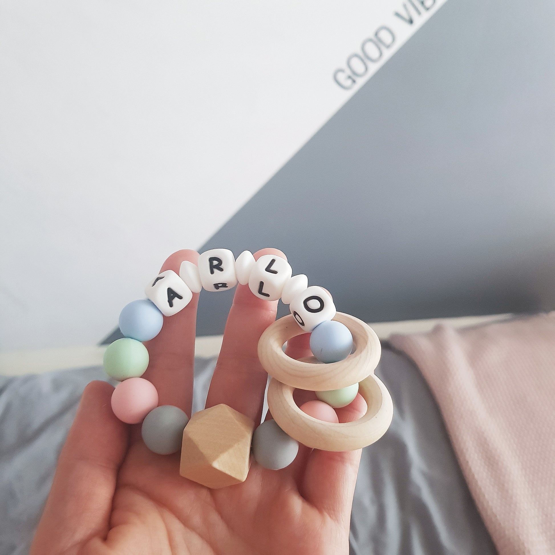 Personalised Baby Teether - MoNat&Bag