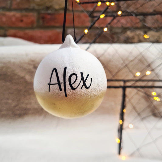 Ceramic Personalised Christmas Bauble - MoNat&Bag