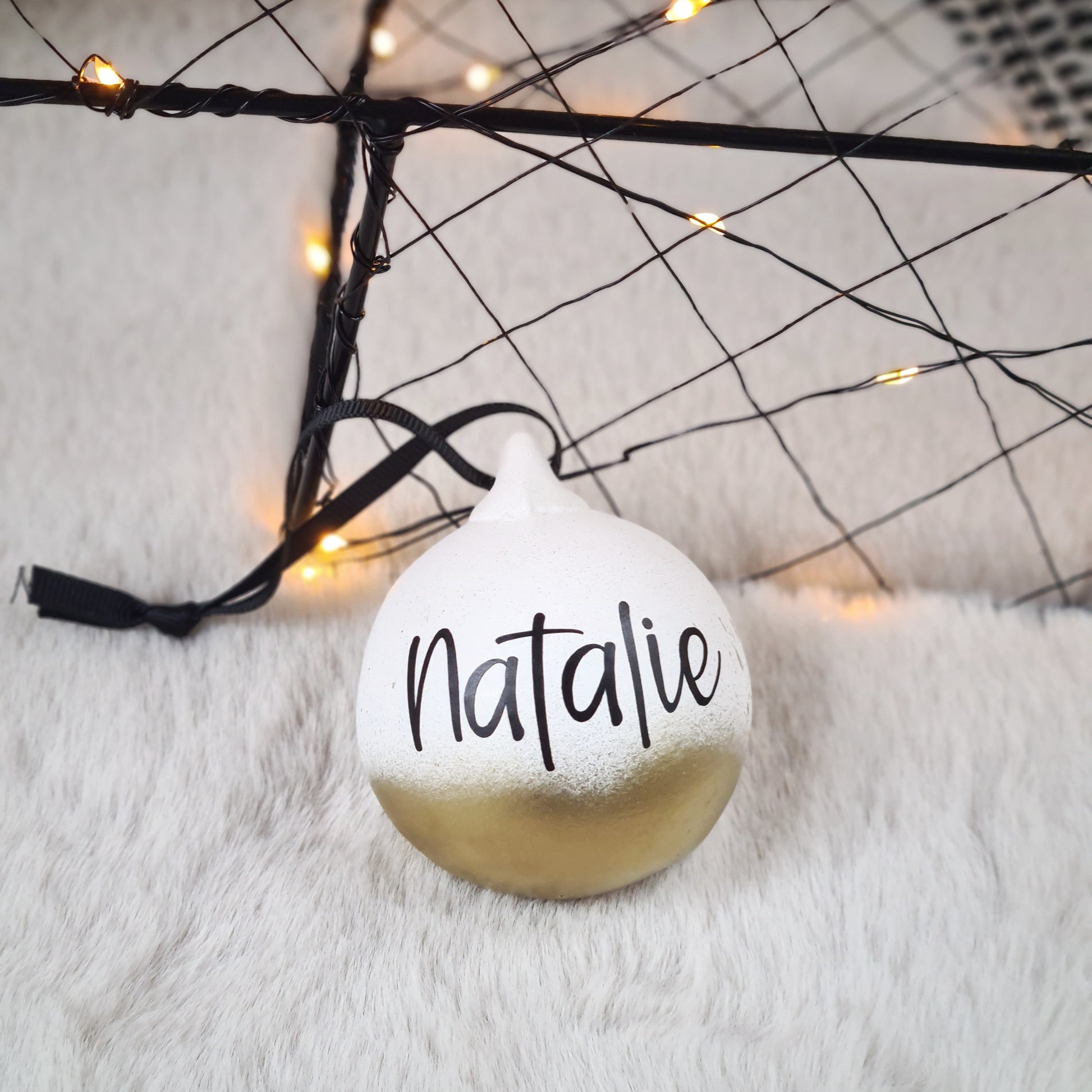 Ceramic Personalised Christmas Bauble - MoNat&Bag