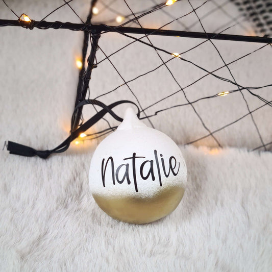 Ceramic Personalised Christmas Bauble - MoNat&Bag