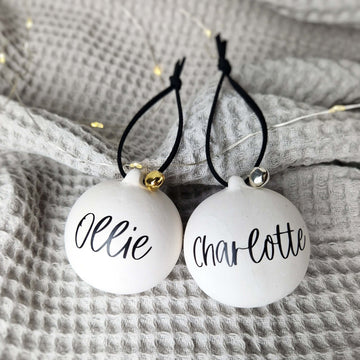 Personalised Ceramic Christmas Baubles. Christmas decorations. Christmas ornaments. Personalised ornaments. Christmas Gifts