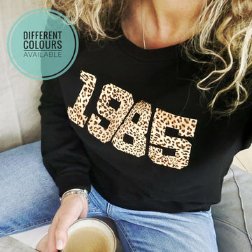 Personalised Year Sweatshirt with Personalised Initials. Ladies slogan sweatshirt.