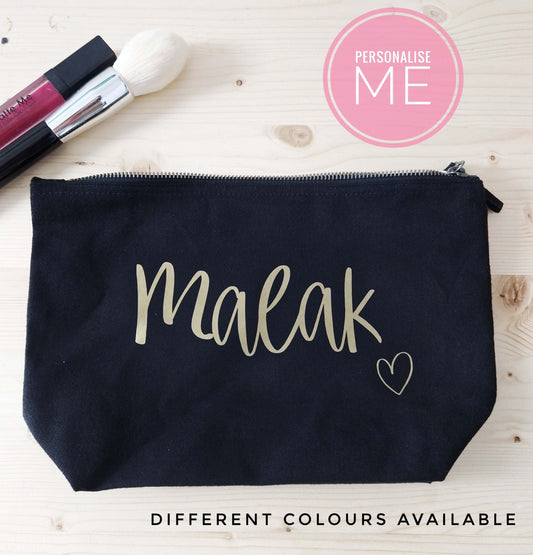 Make up Bag -  pouch with personalised message inside.