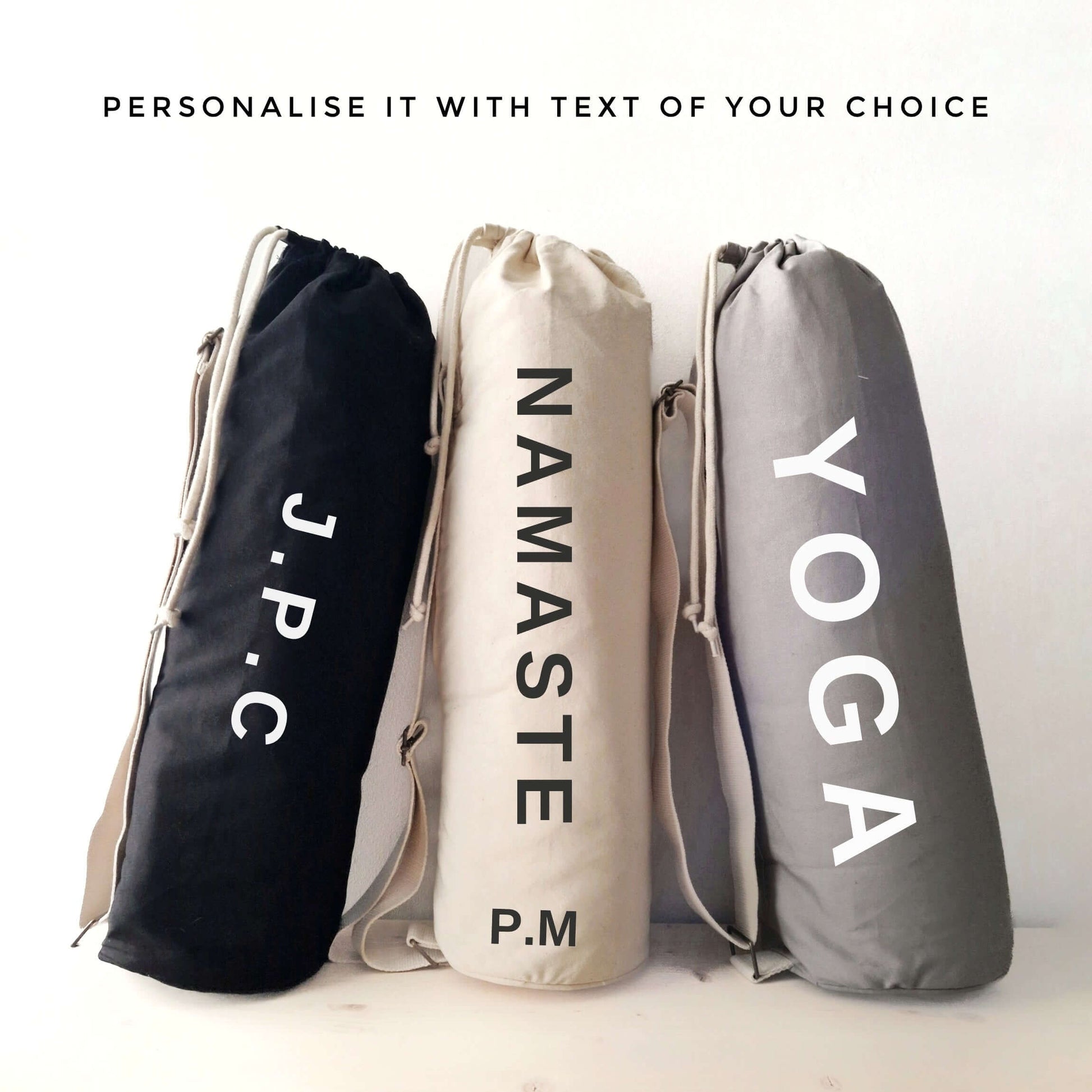 Buy Namaste Yoga Canvas Cotton Tote Bag/yoga Mat Bag/personalized